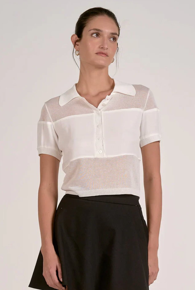 Caetana Sheer Blocked Top