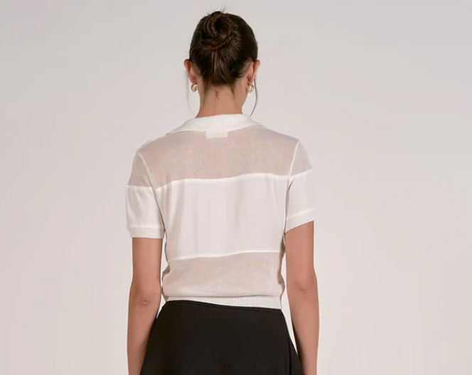 Caetana Sheer Blocked Top