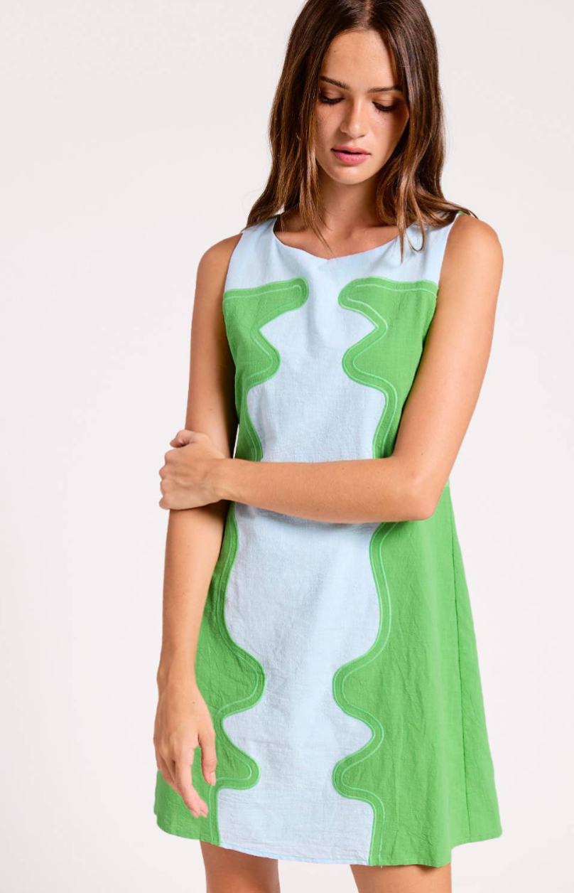 Wavy Pop Shift Dress - 2 Colors