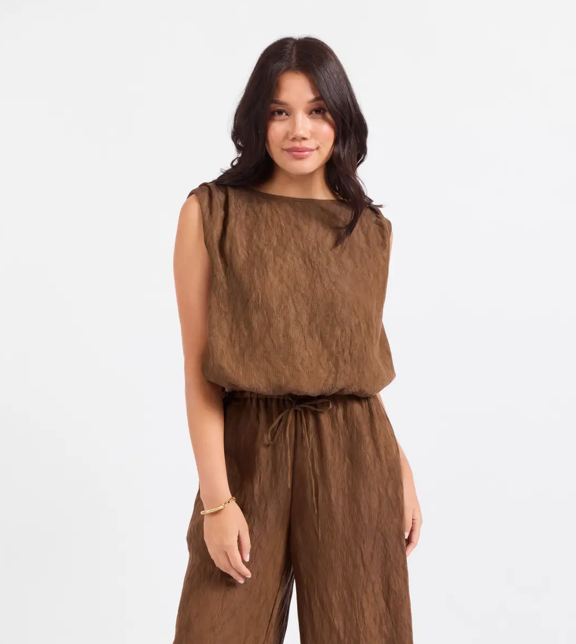 Bronze Olive Bubble Top