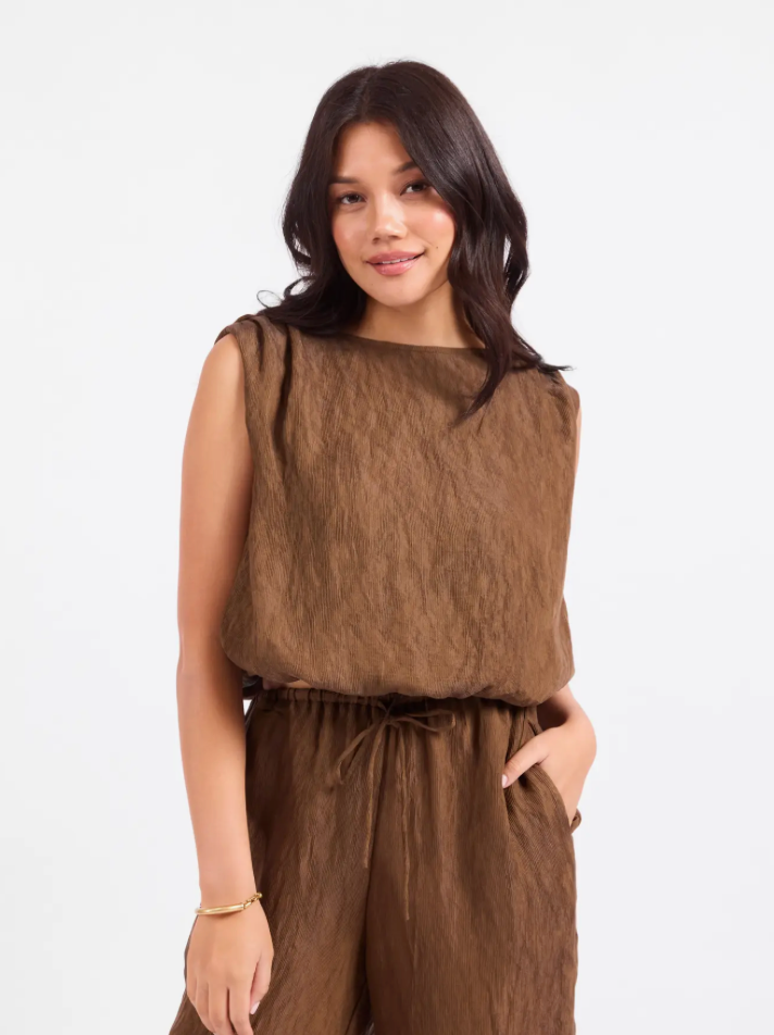 Bronze Olive Bubble Top