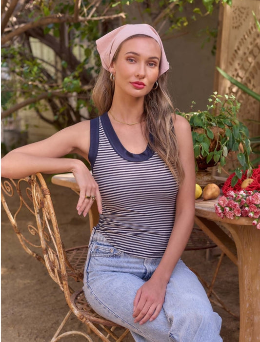Hits Different Ringer Striped Tank