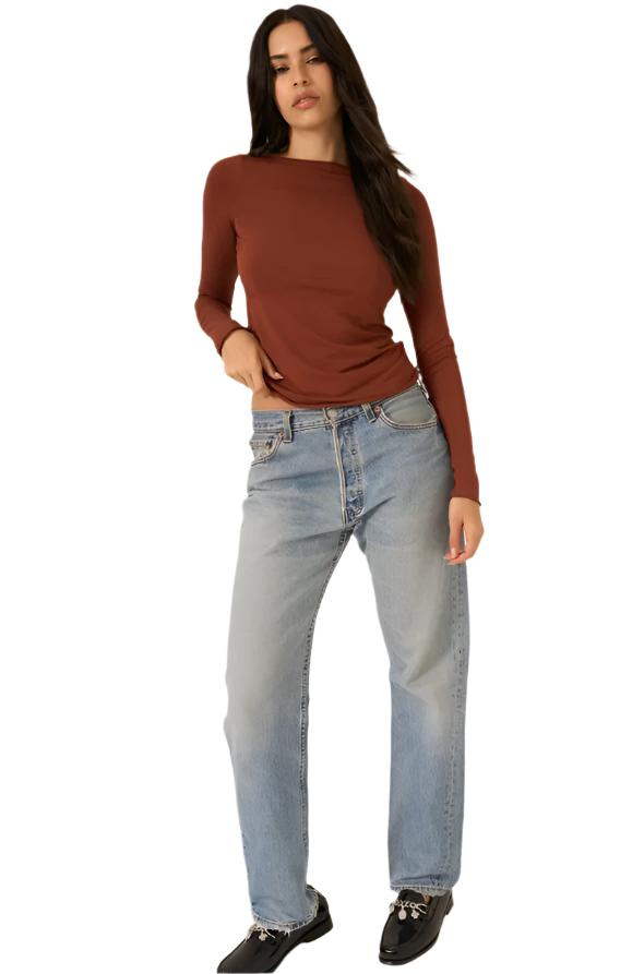 PST Vera Boatneck Long Sleeve Top