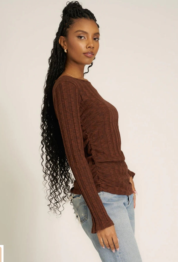 Sanna Boat Neck Ribbed Sweater- 2 Colors
