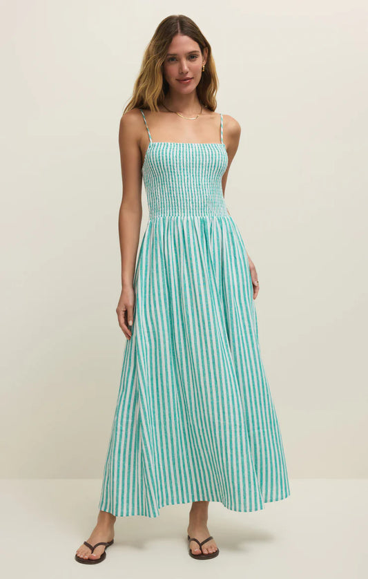 Bayside Striped Linen Maxi