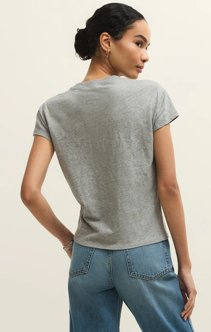 Modern Slub Tee- Heather Grey