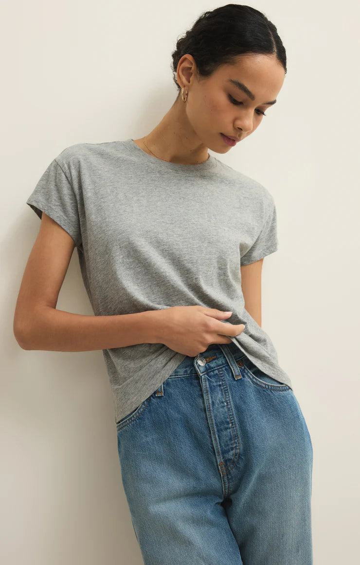Modern Slub Tee- Heather Grey