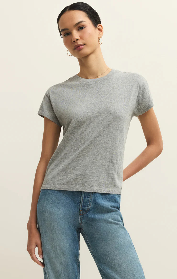 Modern Slub Tee- Heather Grey