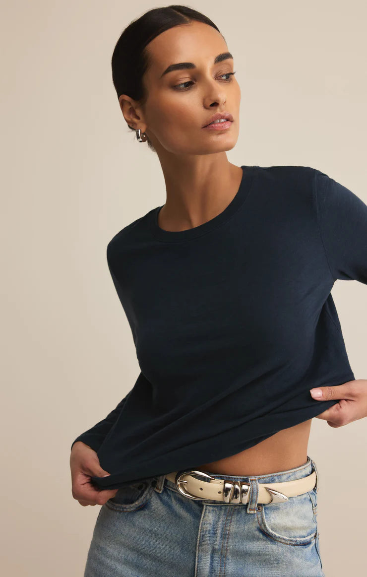 Modern Slub Long Sleeve Tee - Multiple Colors