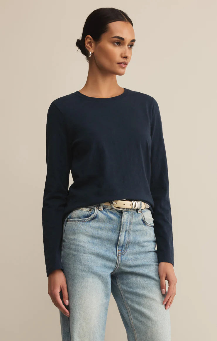 Modern Slub Long Sleeve Tee - Multiple Colors