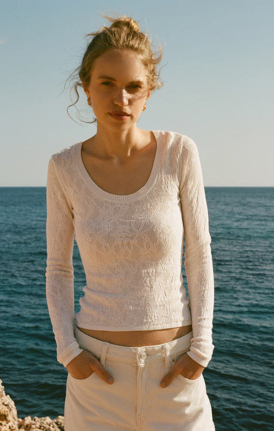Tibi Mesh Sweater Top