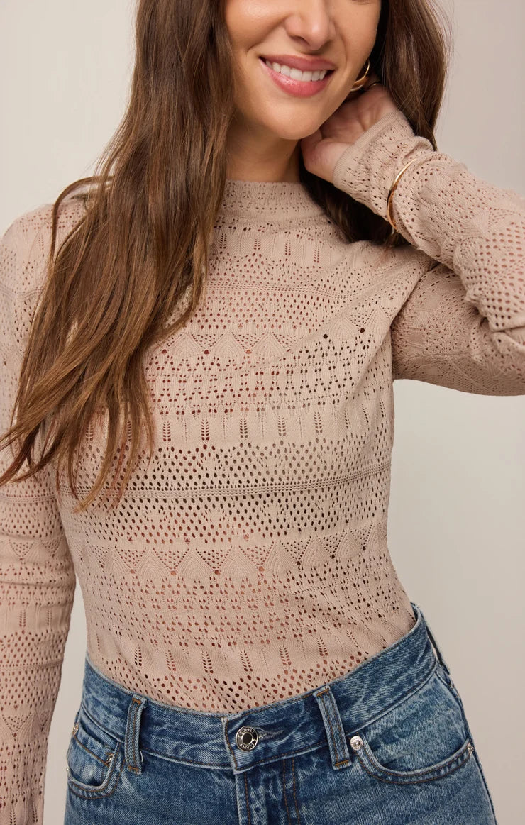 Avery Sweater Top- ECRU