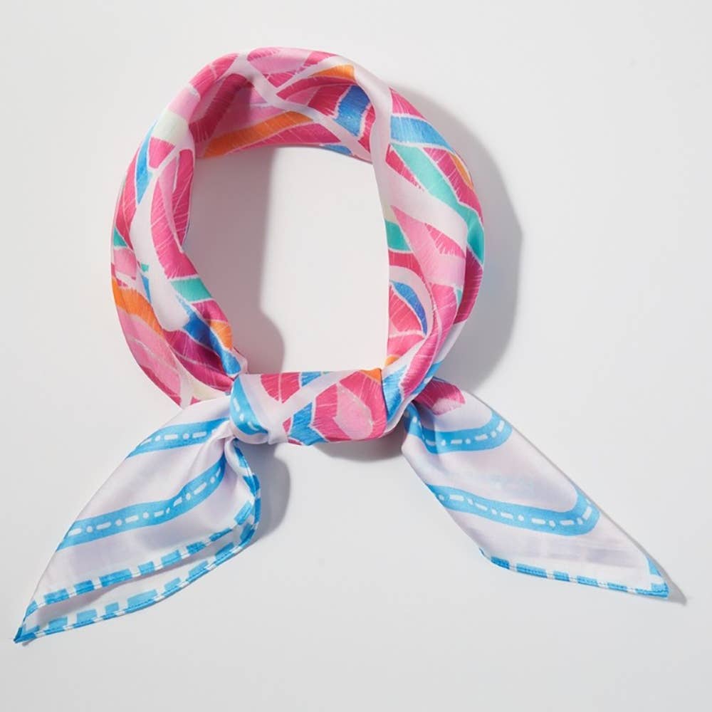 Abstract Satin Scarf - 3 Colors
