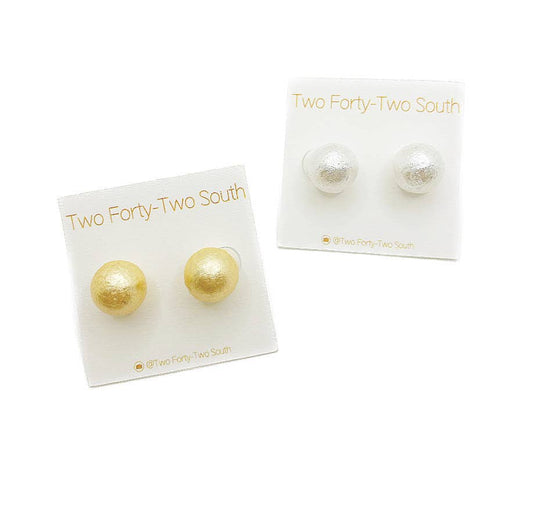 Mache' Pearl Stud -Silver or Gold