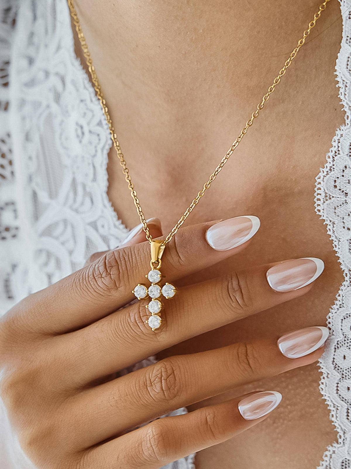 Raimon 18K Gold Cross Necklace