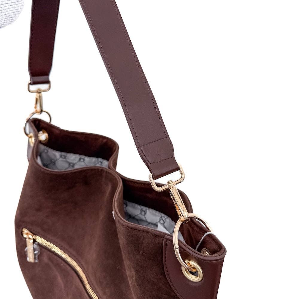 Rosalie Rivet Suede Hobo Bag - 3 Colors