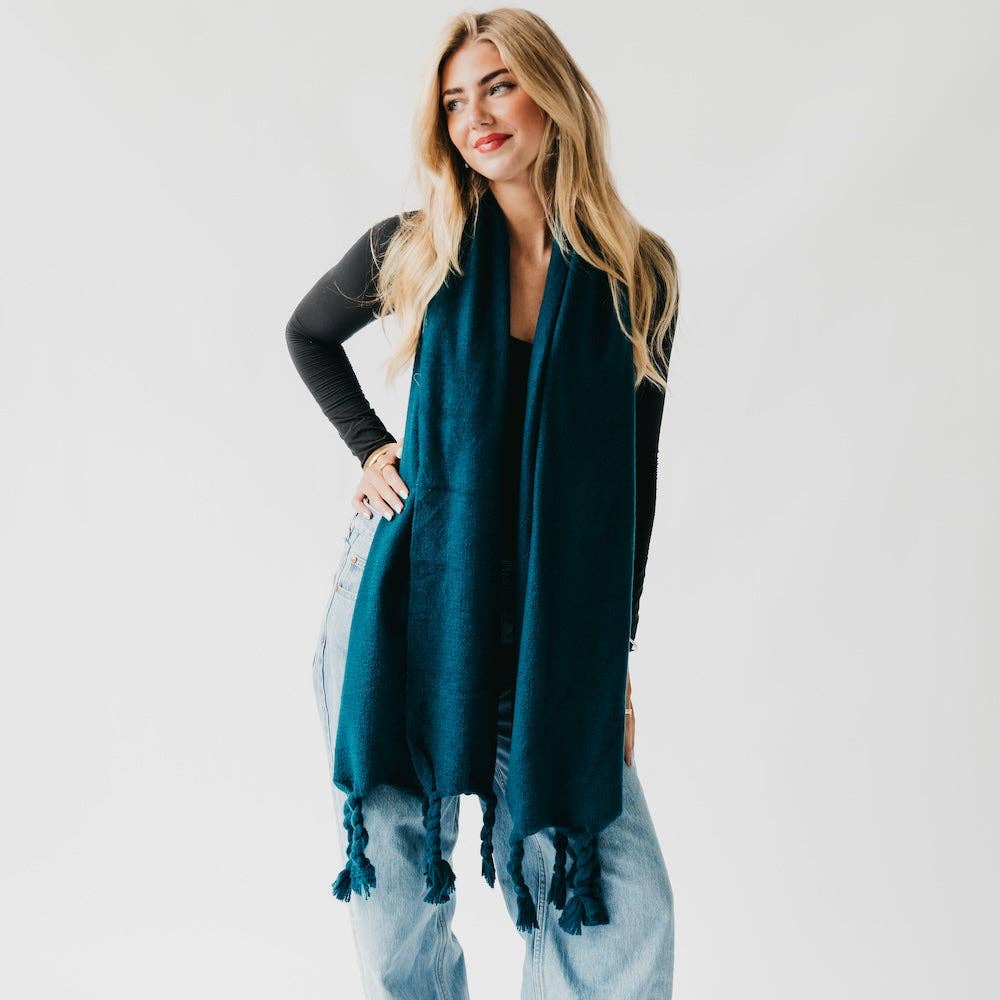 Twyla Twisted Tassel Scarf: 3 Colors