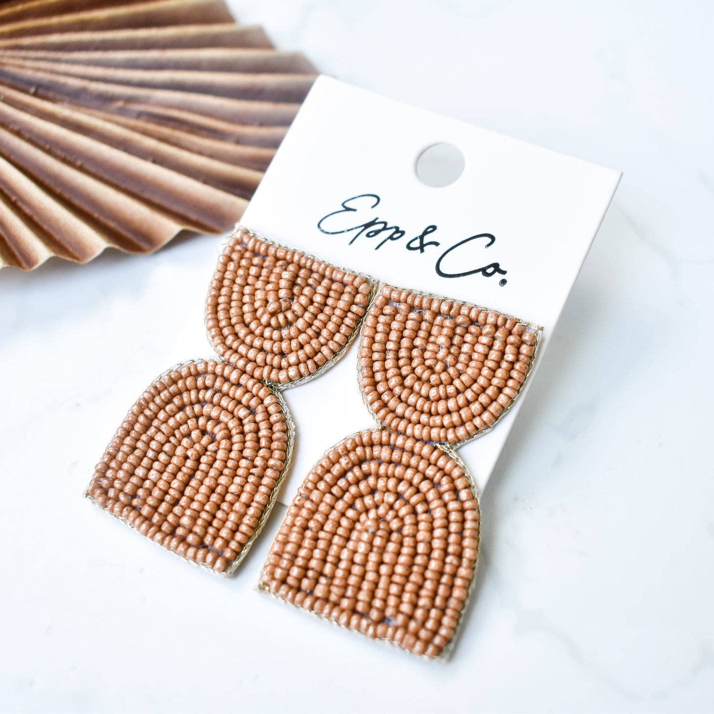 Light Brown Mod Geo Drops