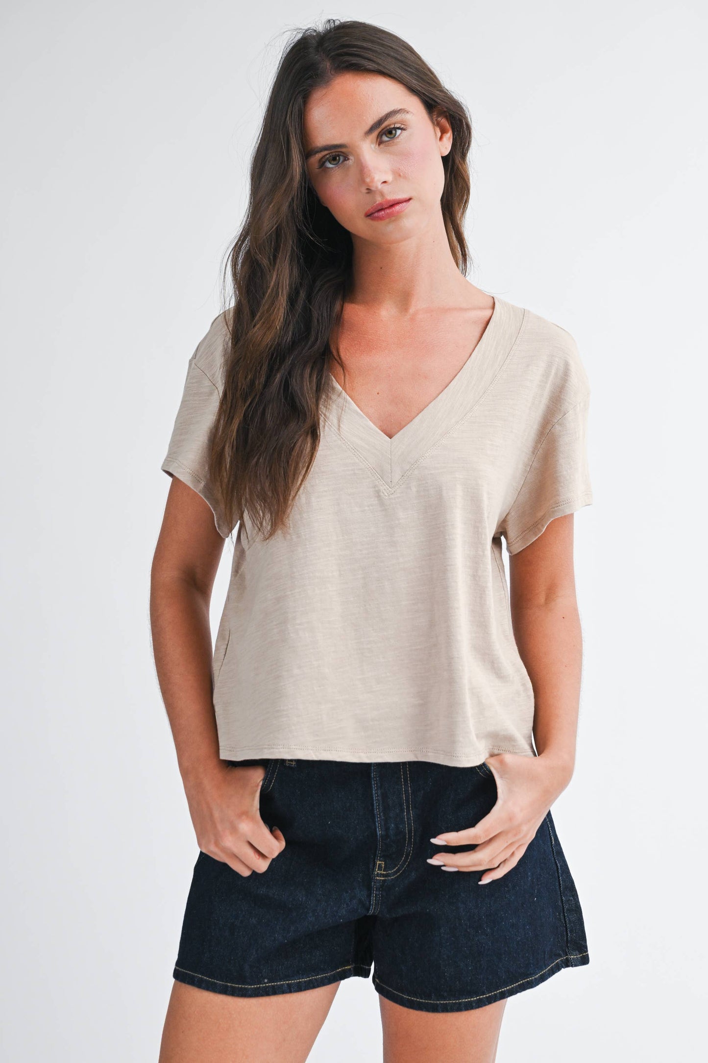 Box Crop Top - Oat