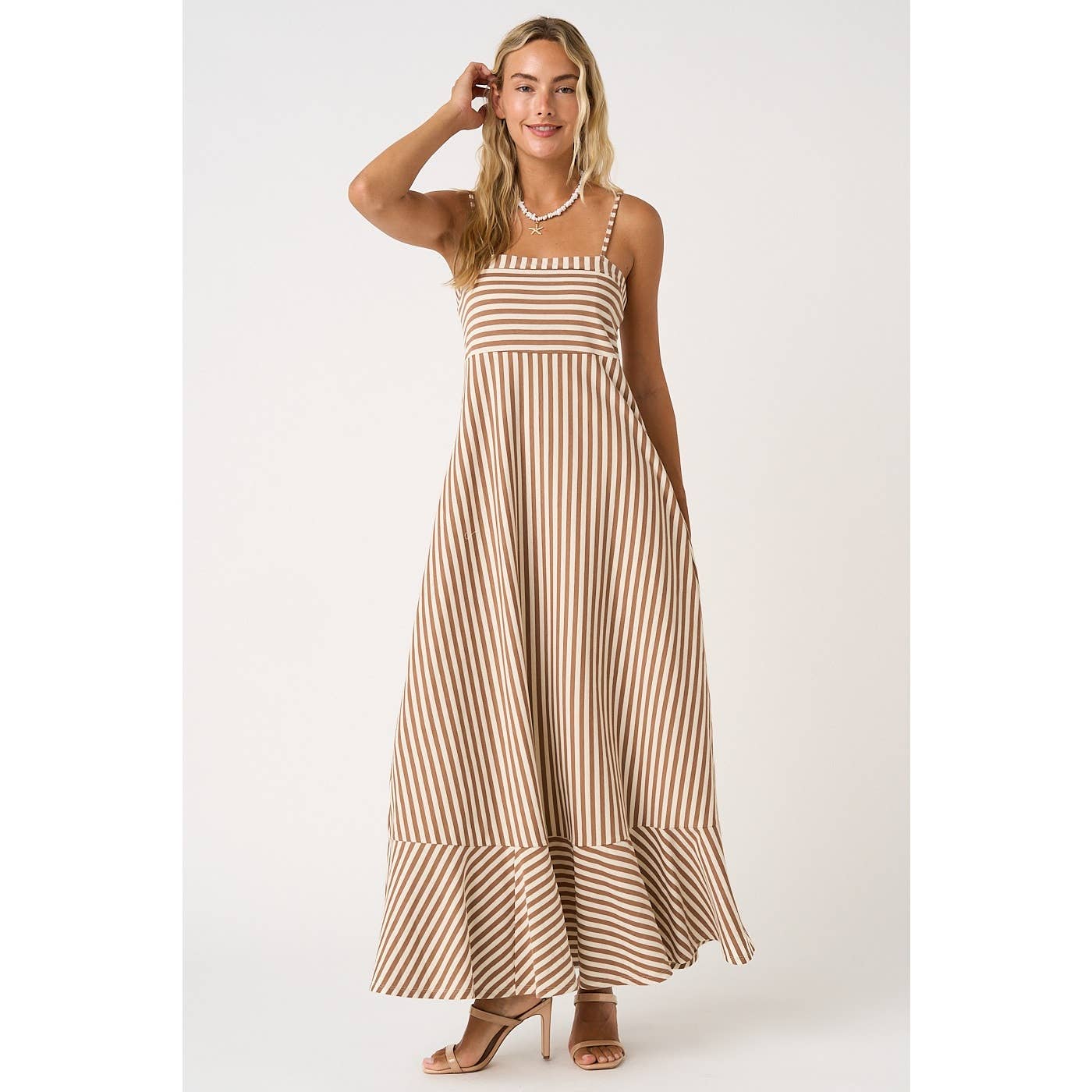 Mocha Striped Maxi