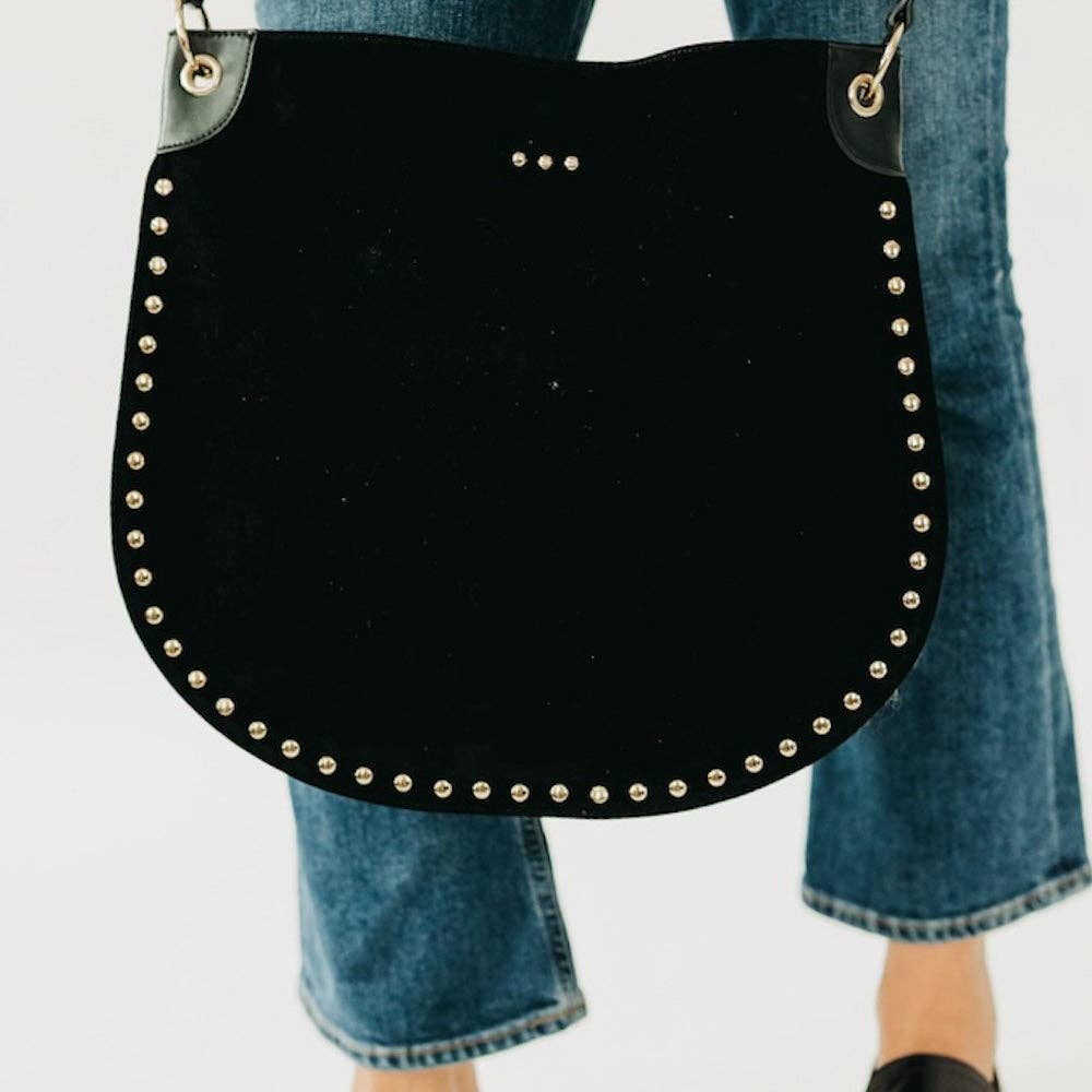 Rosalie Rivet Suede Hobo Bag - 3 Colors