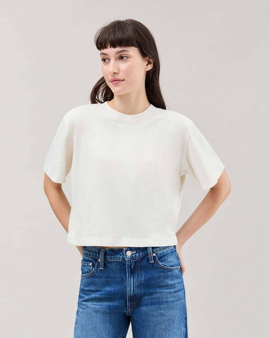 Relaxed Crop Tee - Bone