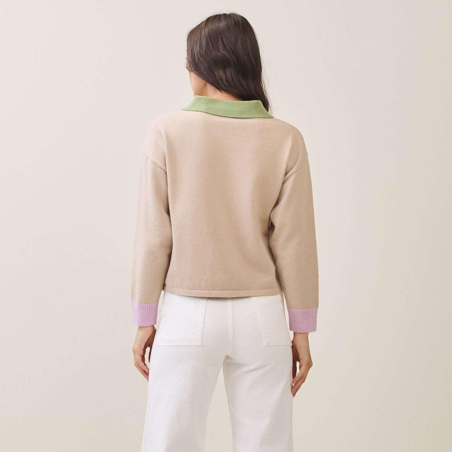 Colorblock Polo Sweater