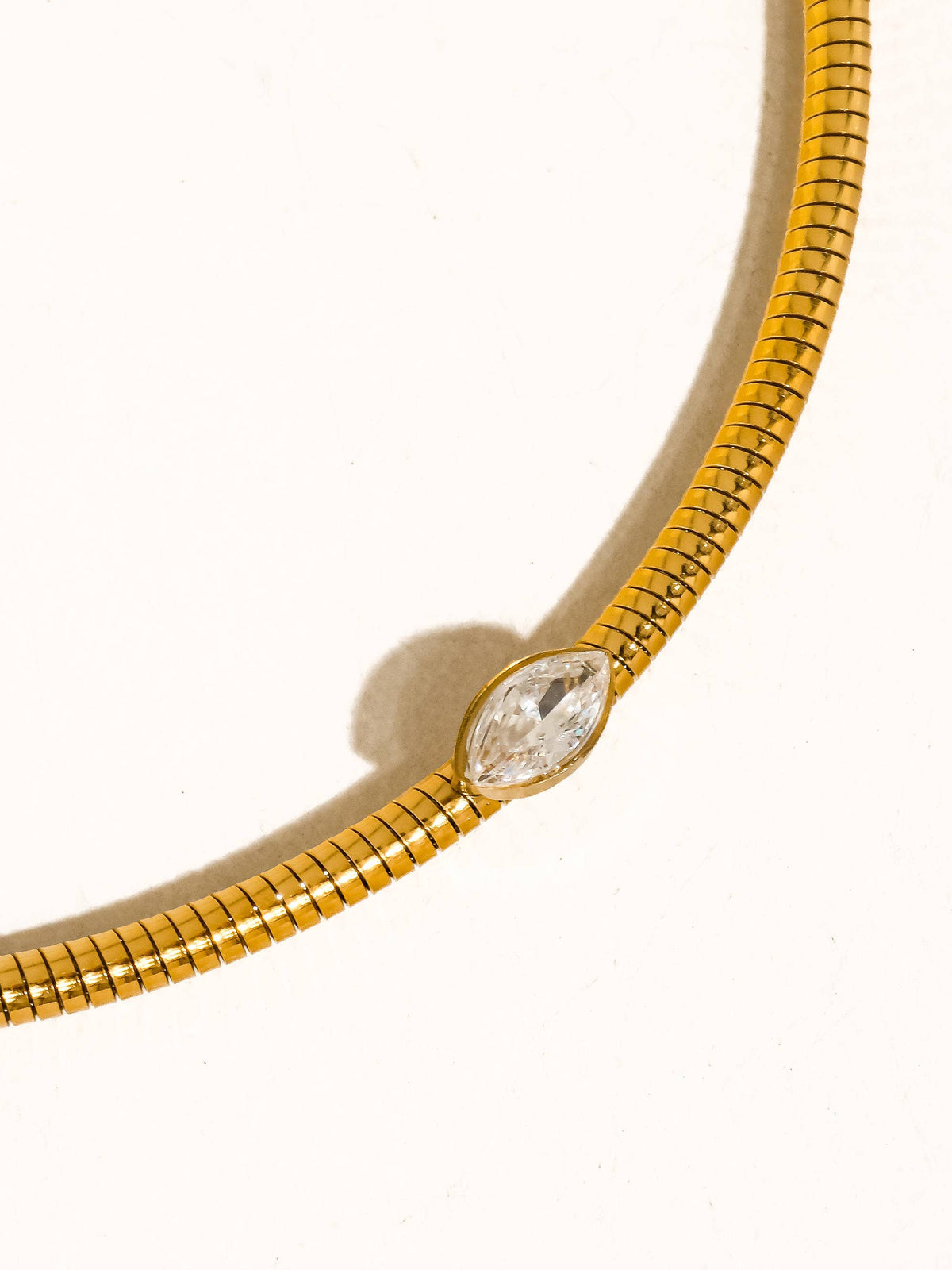 Olwen 18K Gold Marquise Chain Choker