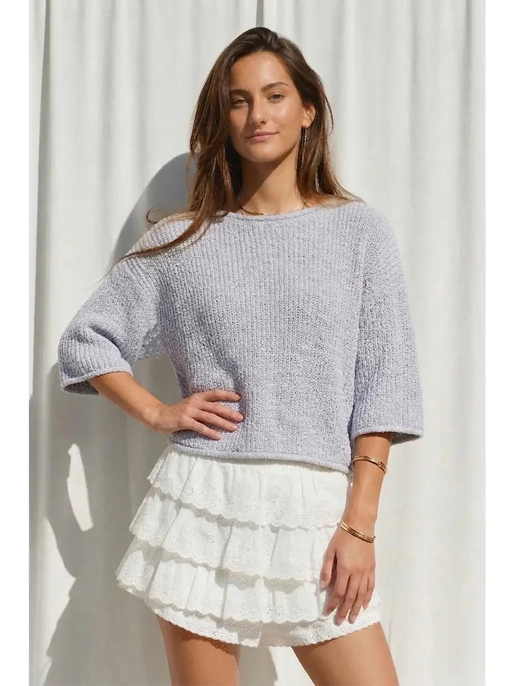 Celeste Sweater in Dusty Blue