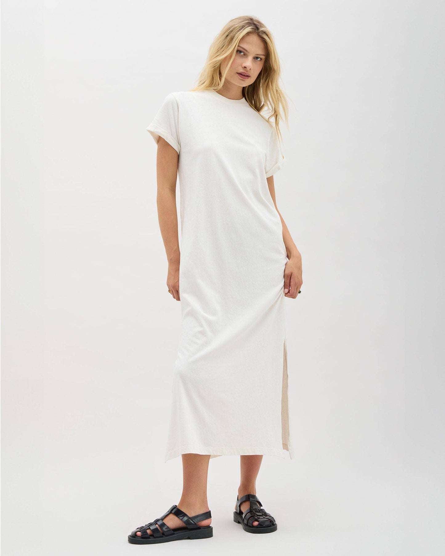 Relaxed Tee Dress - Bone