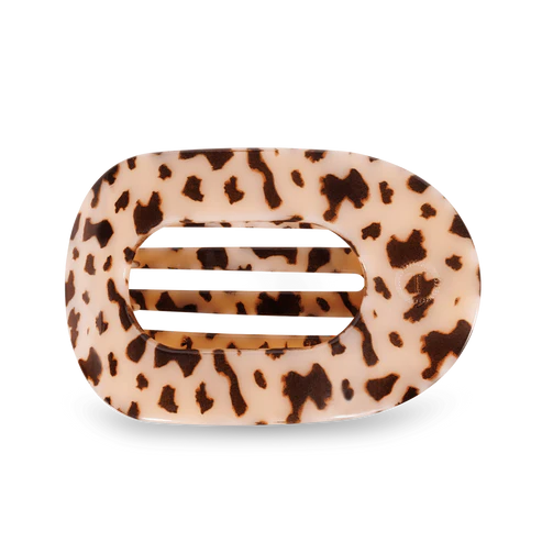 Blonde Tortoise Large Flat Round Hair Clip
