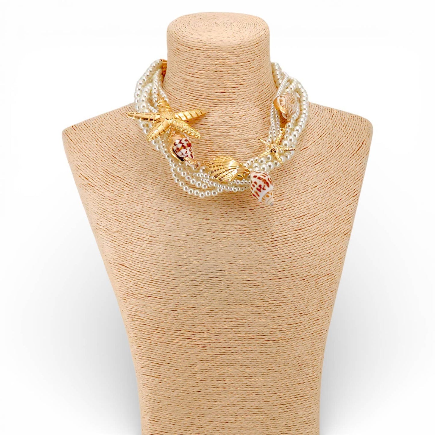 Starfish & Shell Pearl Necklace