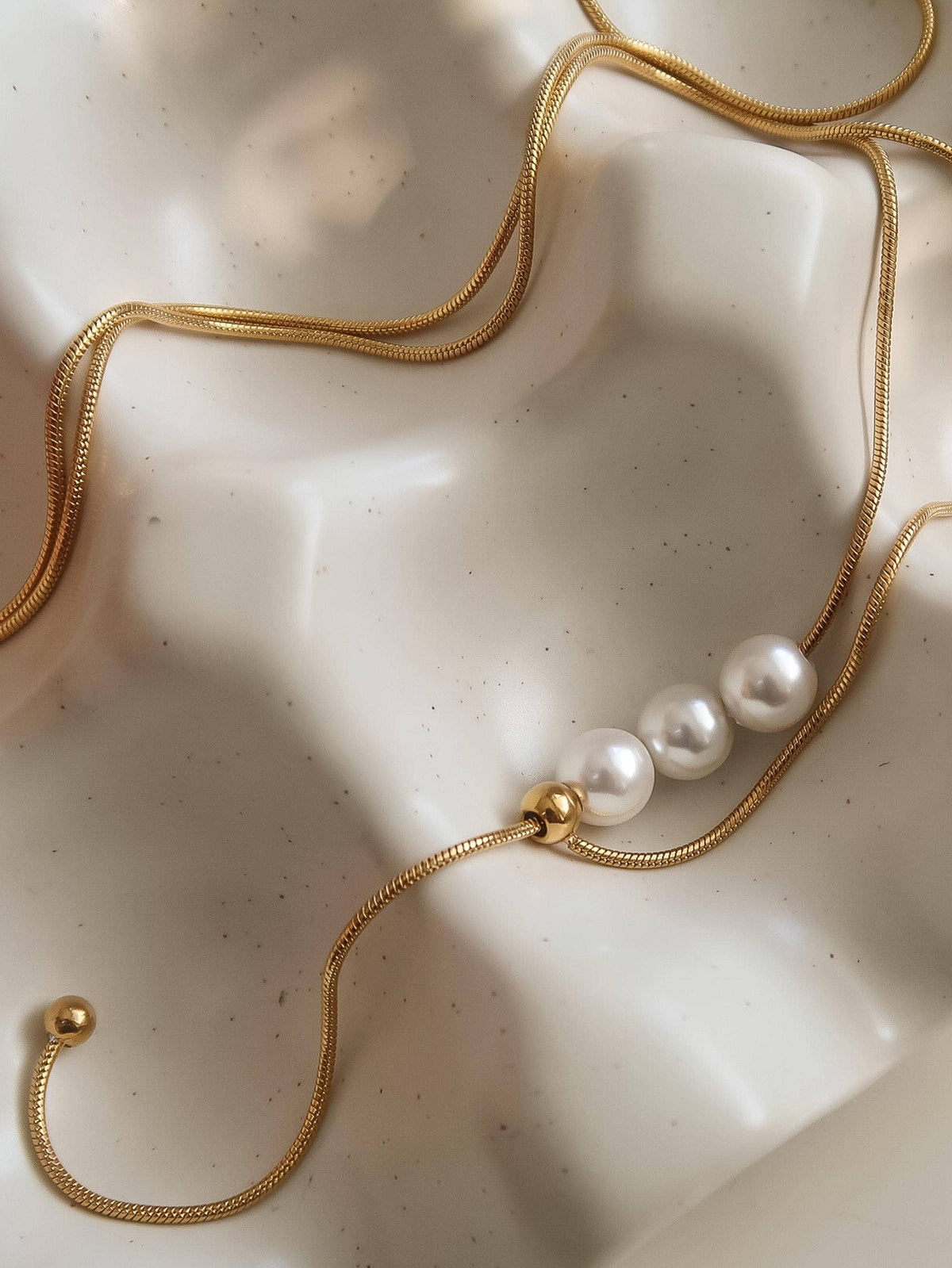 Montana 18K Gold Pearl Y Drop Necklace