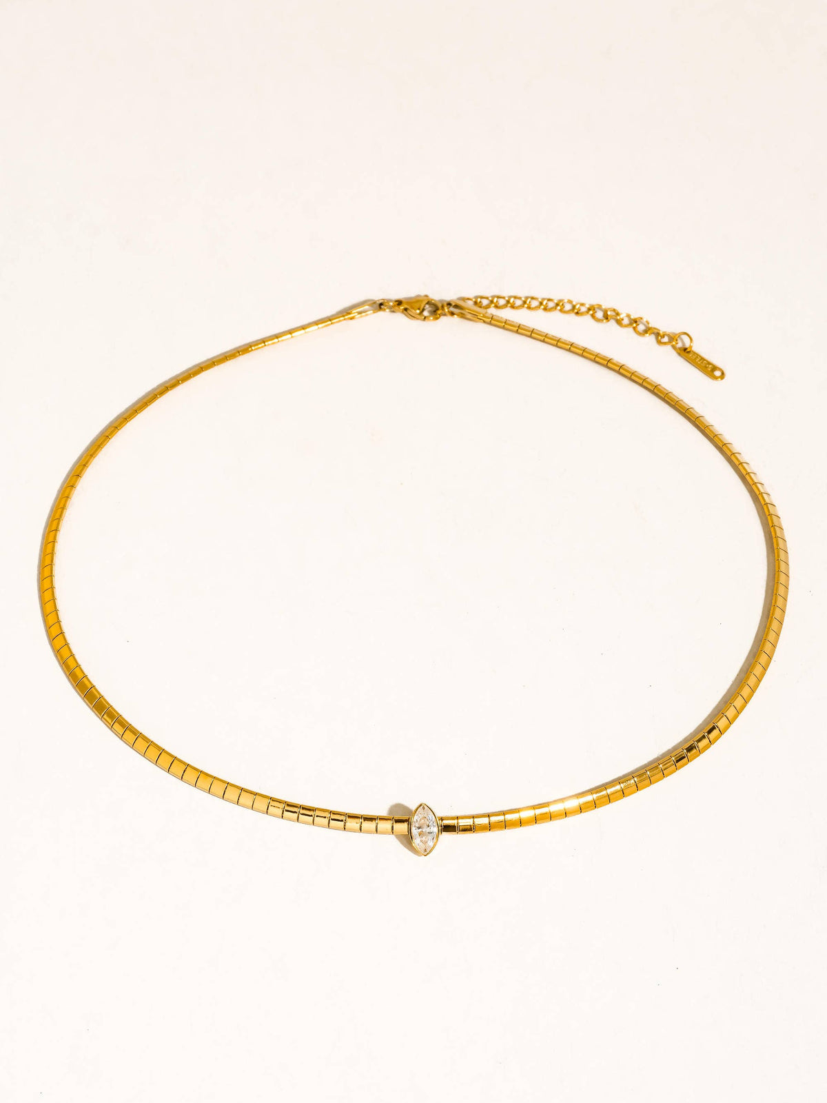 Wynter 18K Gold Non-Tarnish Marquise Box Chain Choker