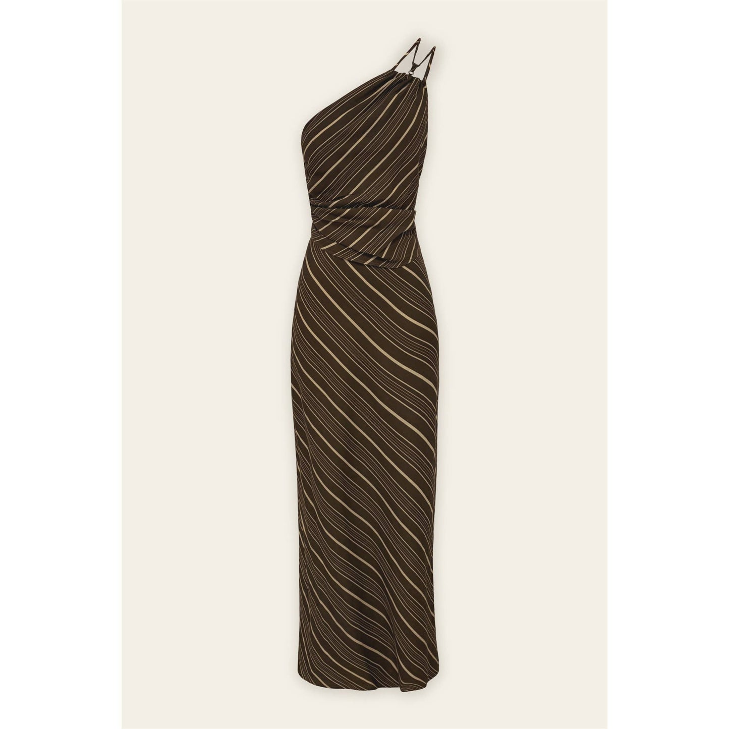 Cabana Line One Shoulder Maxi Dress