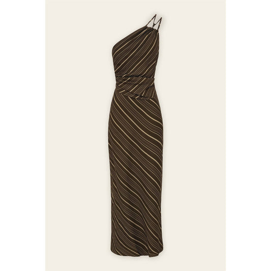 Cabana Line One Shoulder Maxi Dress