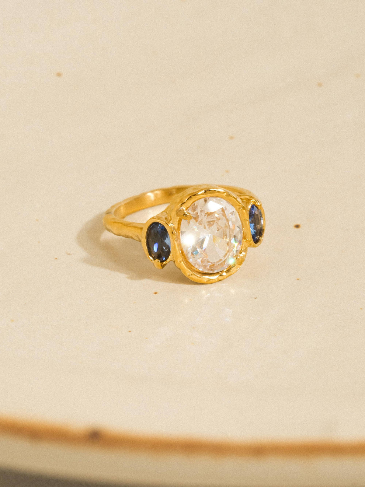 Chamonix 18K Gold Non-Tarnish Statement Trio Ring