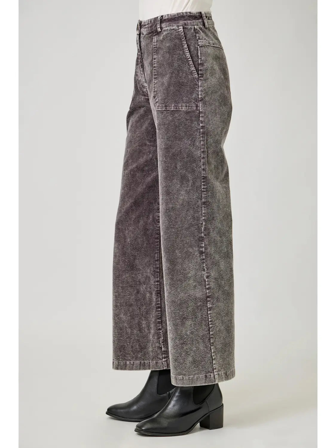 Gray Wash Corduroy Trouser