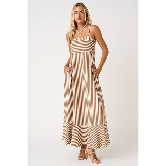 Mocha Striped Maxi