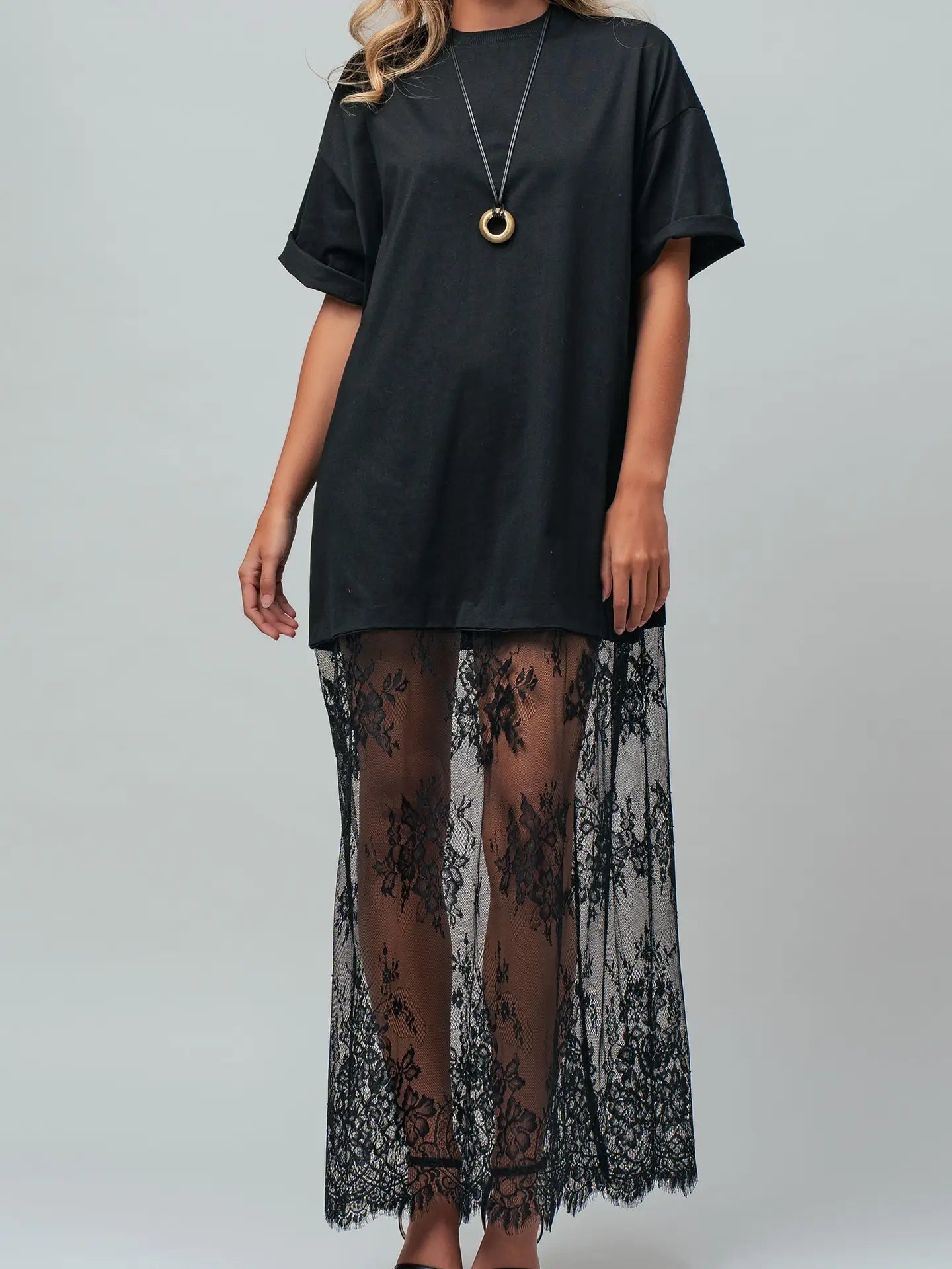 Coastal Lace Tee Maxi