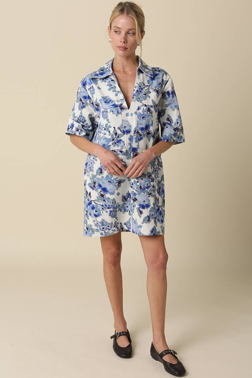 SALE Carley Floral Collared Dress