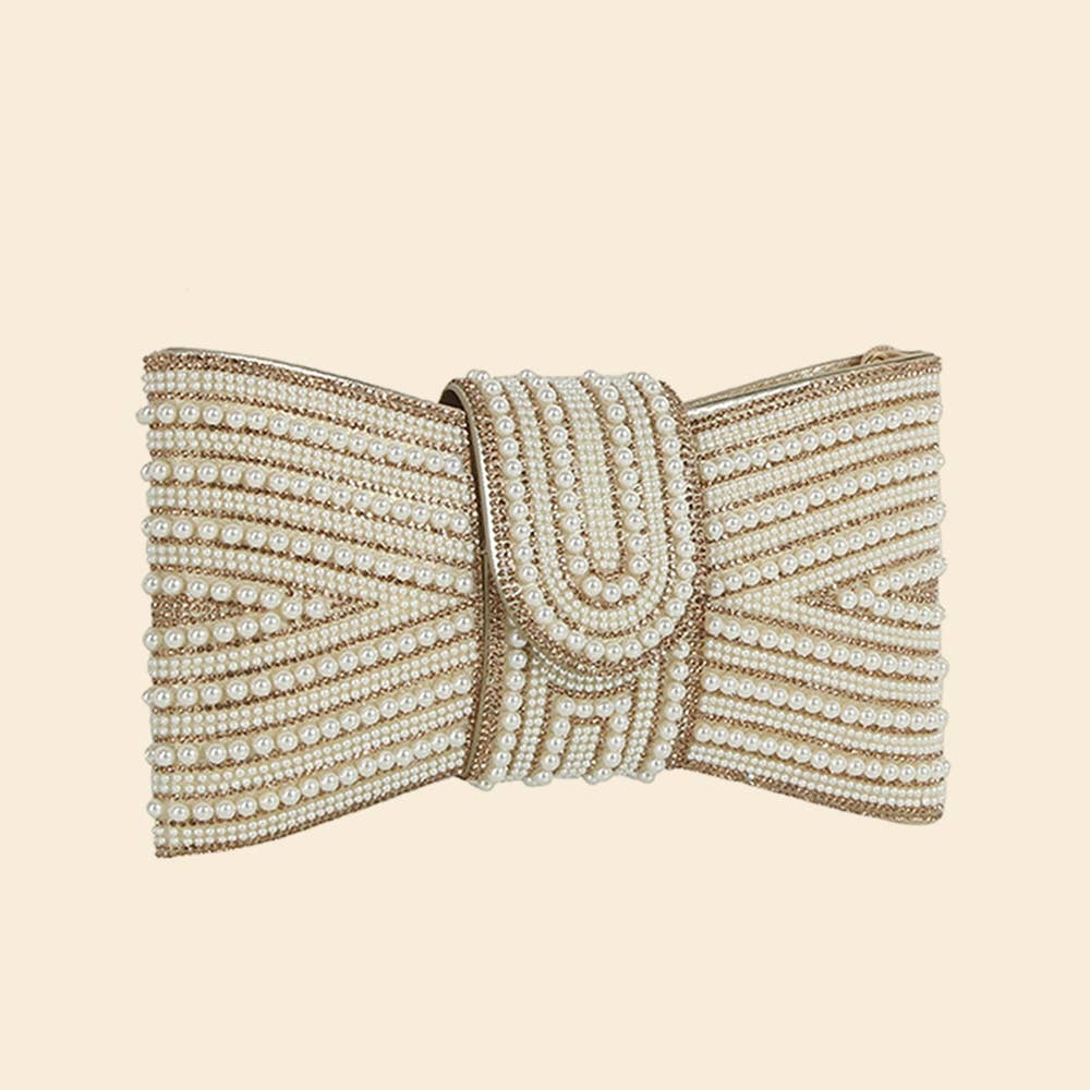Pearl Bow Evening Bag
