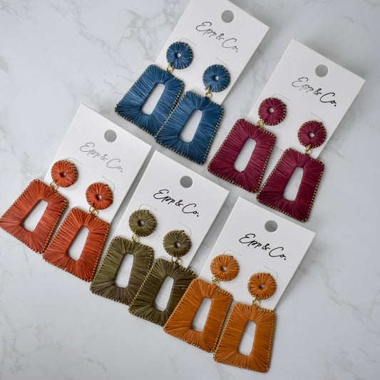 Bell Raffia Drops - 5 Colors