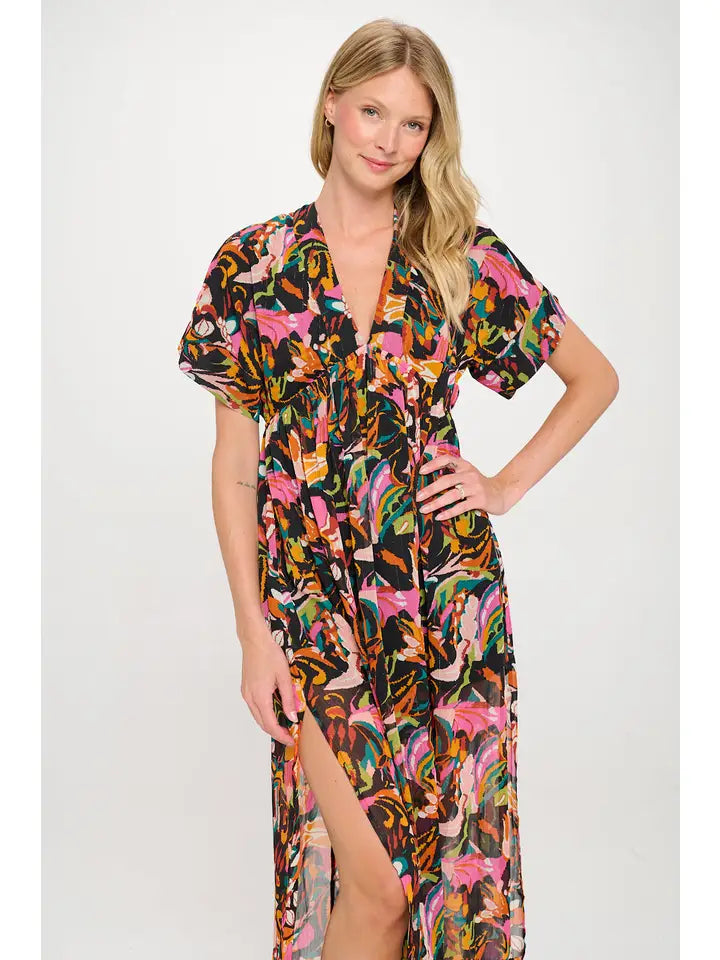 Black Ikat Andre Dress