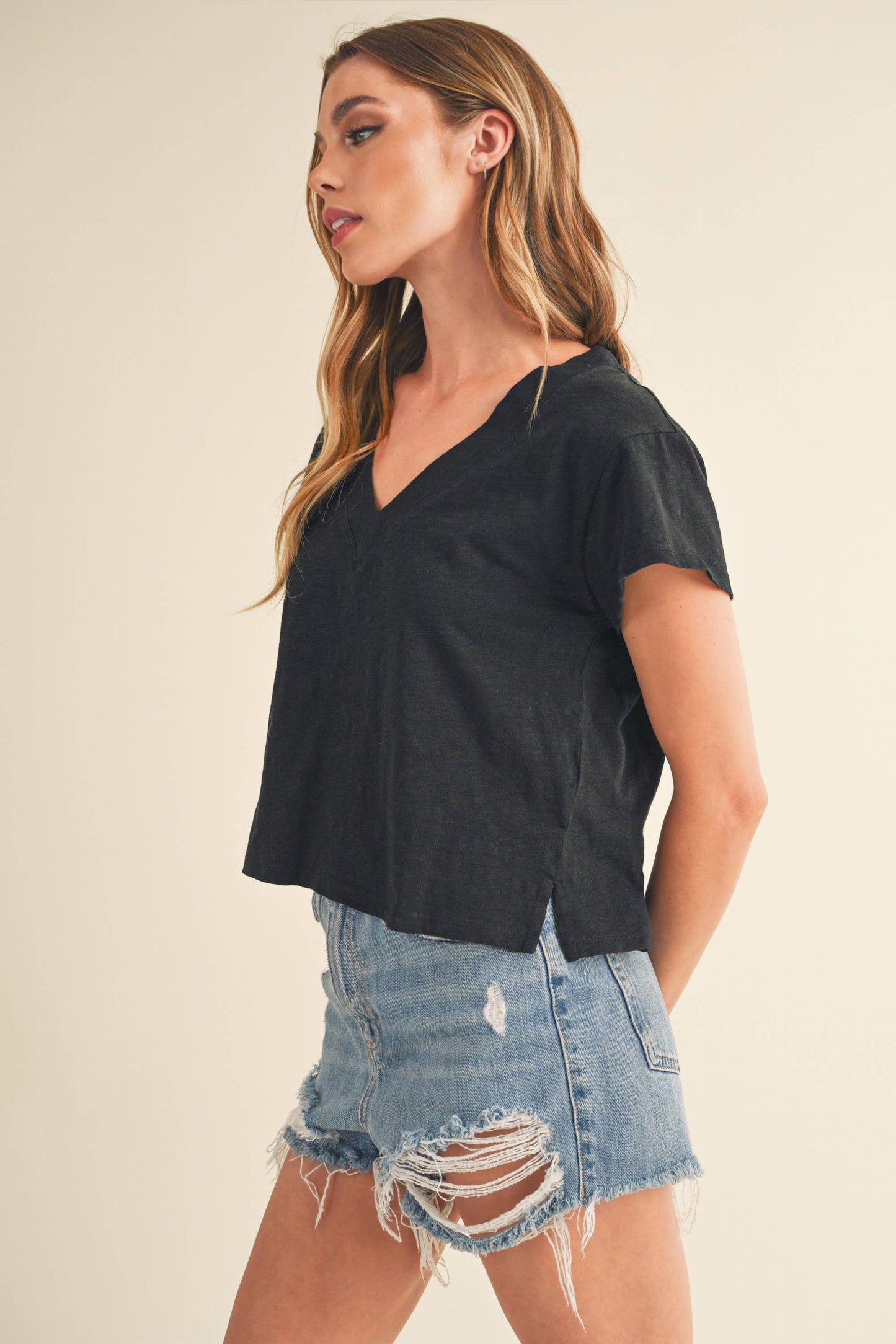 Box Crop Top - Black