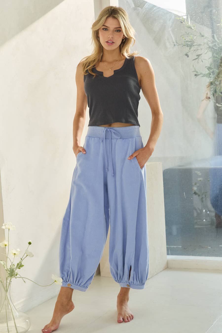 Blue Washed Soft Jogger