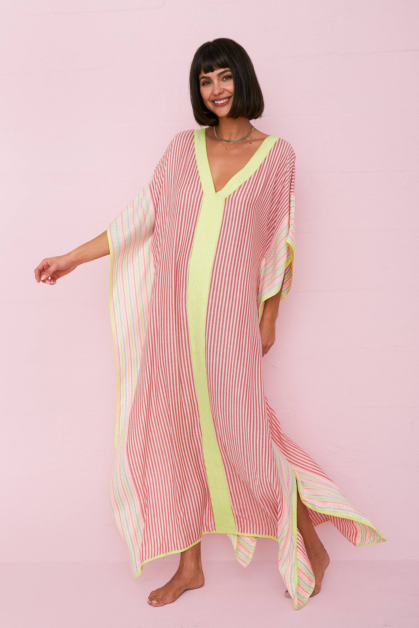 Contrast Striped Thobe