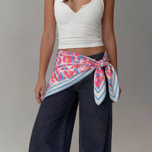 Abstract Satin Scarf - 3 Colors