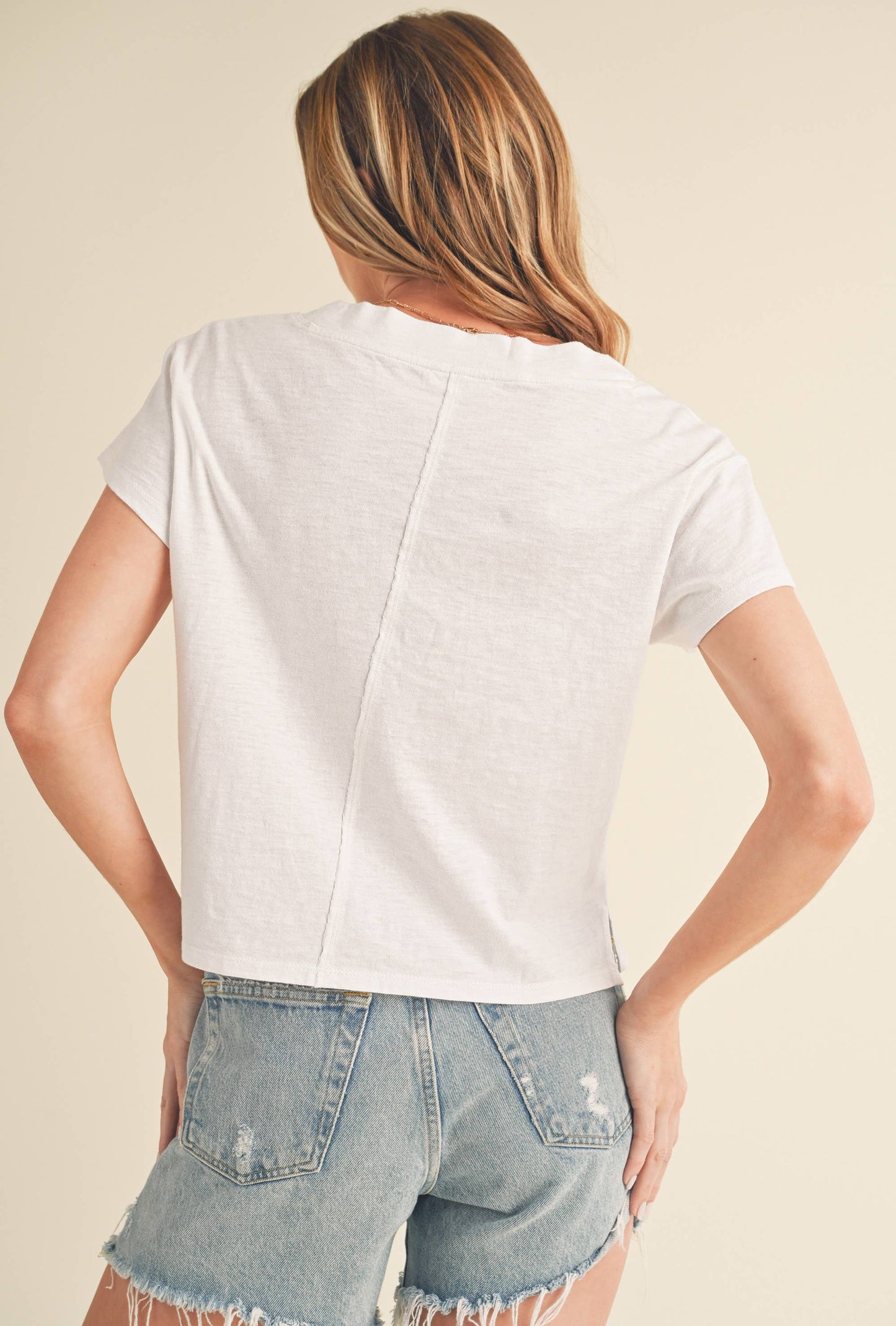 Box Crop V Tee - Multiple Colors