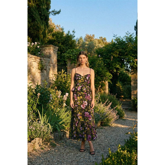 Midnight Violet Midi Dress